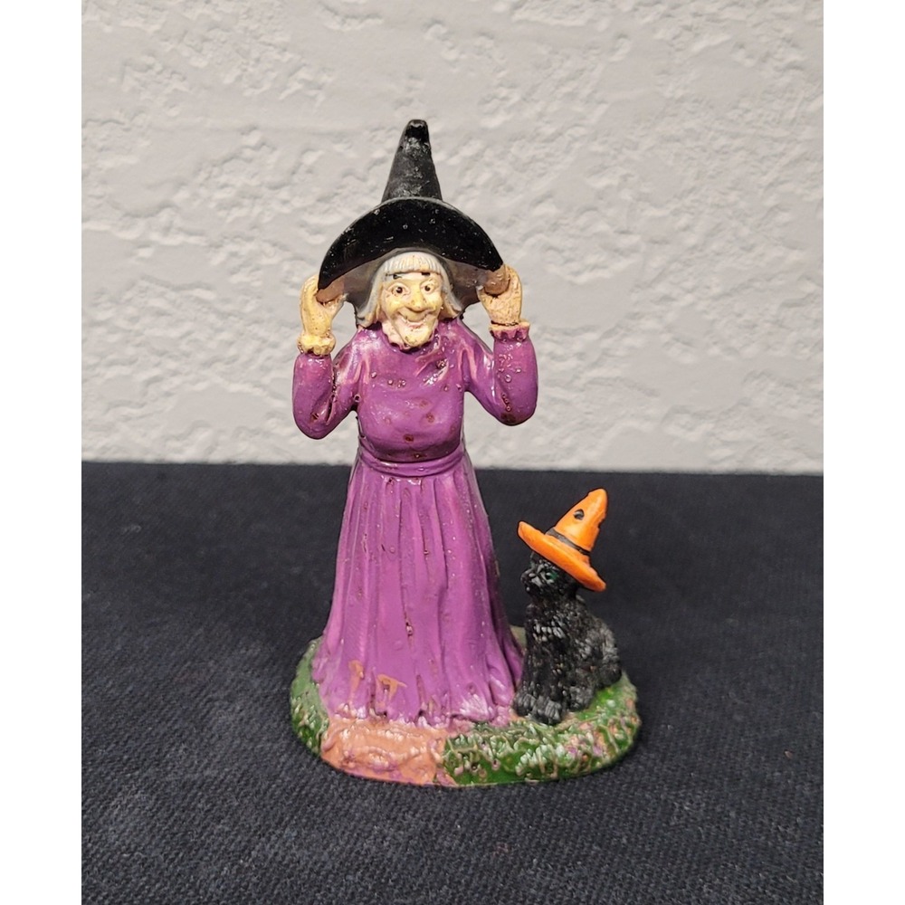 Lemax Spooky Town "Witch with Black Cat" Figurine Halloween Village Decor